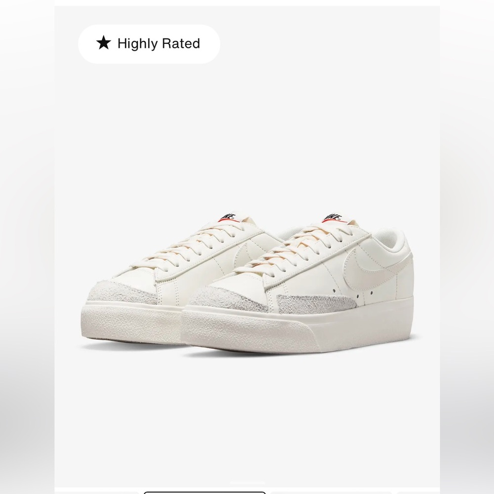 Nike Blazer Low Platform Women’s Size 6 in the color Sail and Black